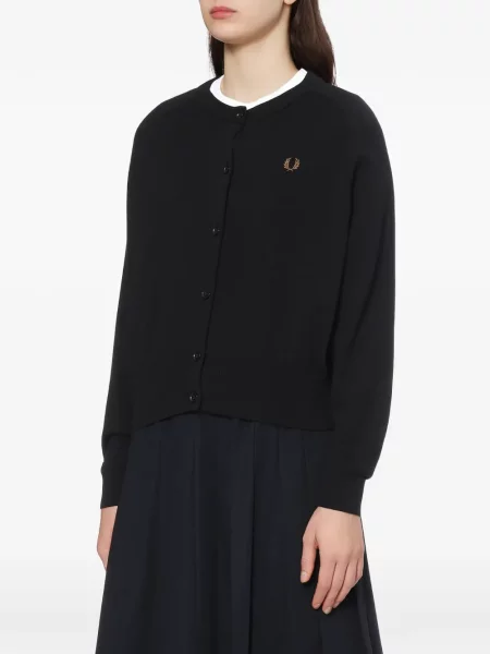 Cardigan Fred Perry cu broderie negru