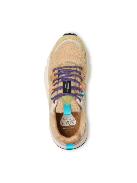 Sneakersy Flower Mountain zamszowe w kwiatki beżowe