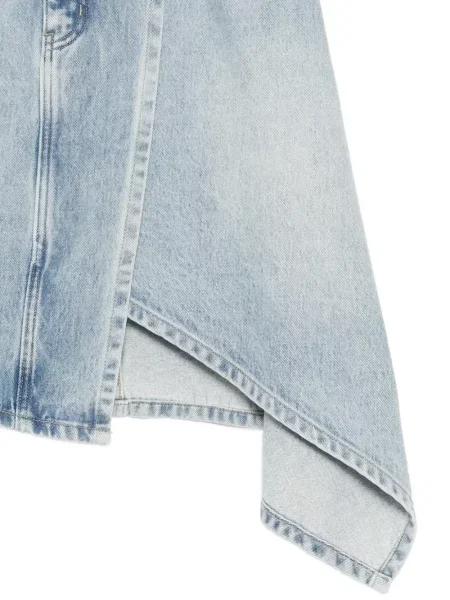 Fustă din denim Feng Chen Wang asimetrică albastru