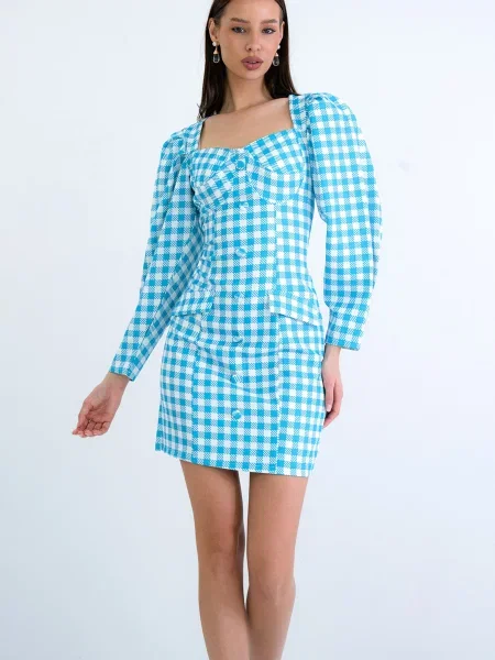 Trend Alaçatı Stili Rochie azur alb