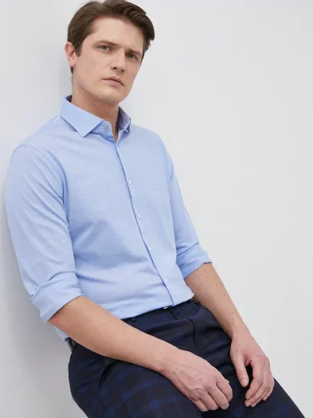 Michael Kors ing férfi olasz galléros slim sötétkék