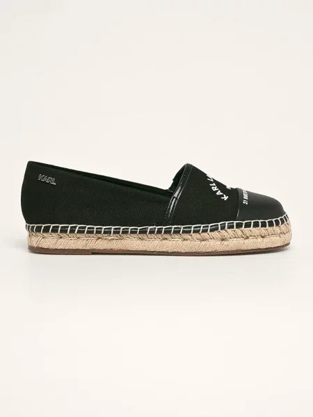 Karl Lagerfeld espadrile črna