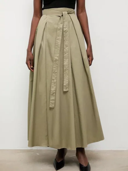 Спідниця Answear.LAB maxi розкльошена зелений