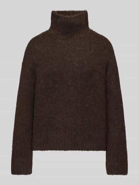 Sweter z golfem o kroju relaxed fit z mieszanki wełny z alpaki Selected