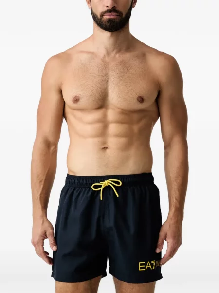 Slip de baie Ea7 Emporio Armani cu imagine cu cordon albastru