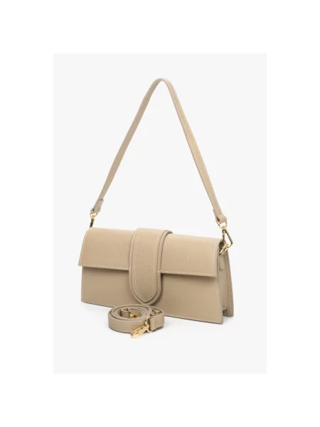 Кожаная сумка Estro бежевая
