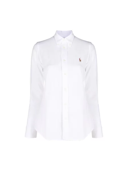 Polo Ralph Lauren bluzka koszulowa Kobiety jednolity M biały