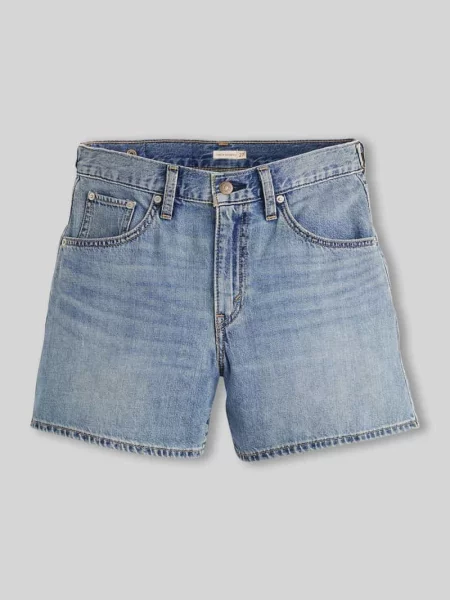 Szorty jeansowe o kroju regular fit z 5 kieszeni Levi's niebieskie