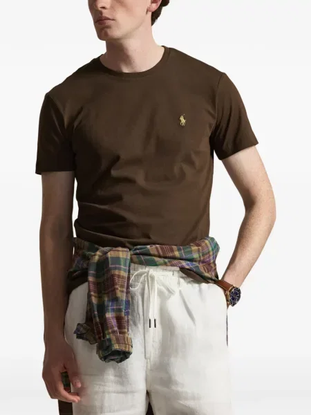 Πλεκτό polo Polo Ralph Lauren με σχέδιο με λαιμόκοψη v πράσινο