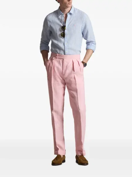 Czapka z daszkiem Polo Ralph Lauren w kratkę z twillu biznesowa niebieska