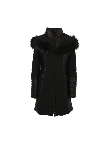 Guess Kurtka Pikowana New Oxana Z Mieszanki Materiałów Z Odpinanym Sztucznym Futrem schwarz czarna