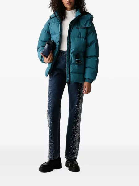 Cu centură geacă de blugi Karl Lagerfeld Jeans albastru