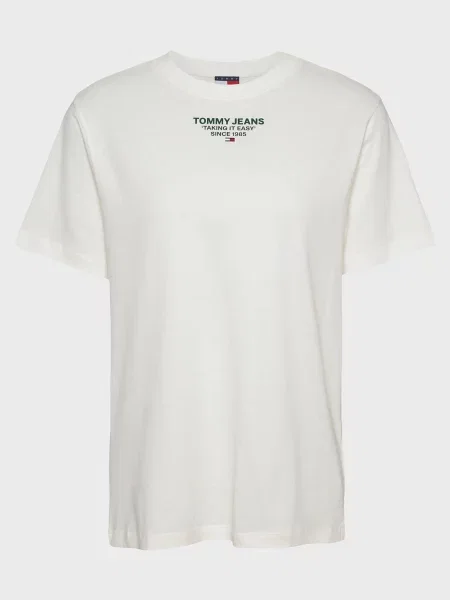 Футболка Tommy Jeans в квіточку біла