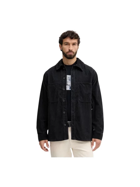 Kurtka koszulowa Armani Exchange sztruksowa niebieska