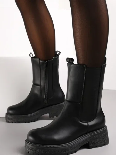 Botine Chelsea cu Inserție Elastică Anedda negre