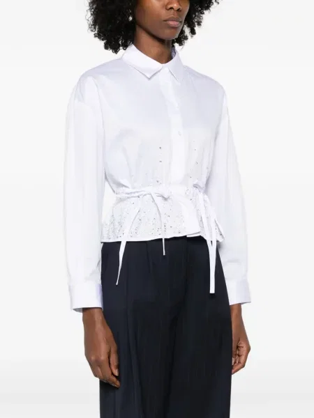 Cămașă Maje cu legături alb