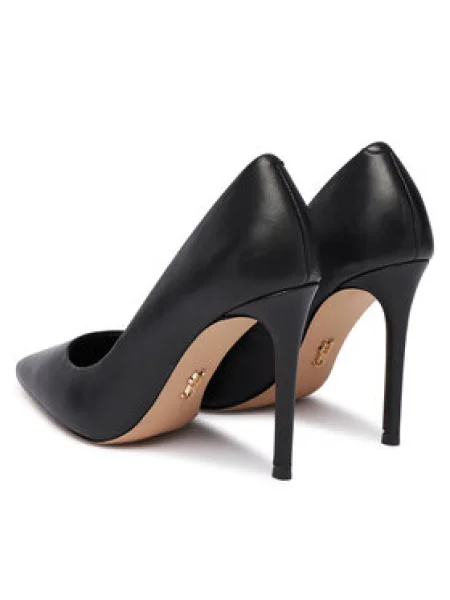 Bőr tűsarkú körömcipő Steve Madden fekete