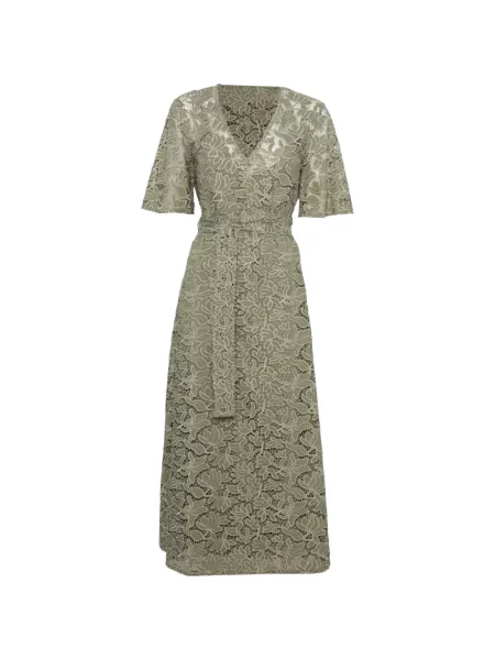 Cu centură rochie Pennyblack cu model floral din dantelă verde