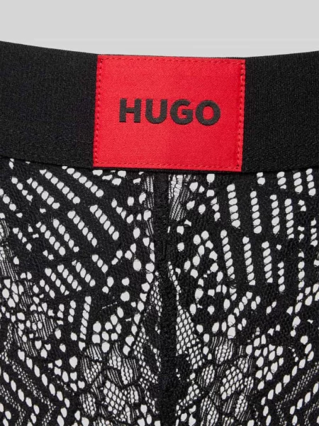 HUGO Stringi Kobiety Koronka jednolity S czarny