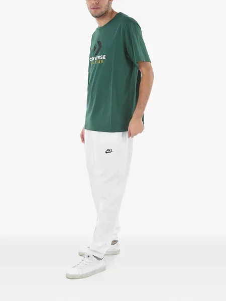 Top Converse cu platformă din canvas cu imagine alb