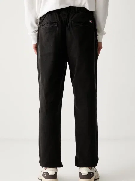 Tommy Jeans spodnie joggery z bawełną czarne