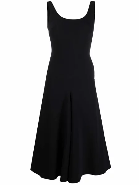 Rochie midi Ami Paris fără mâneci până la genunchi de costum negru