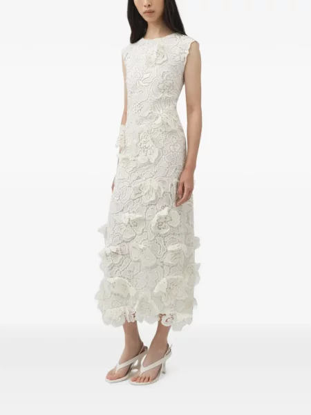 Rochie midi Simkhai cu model floral din dantelă alb