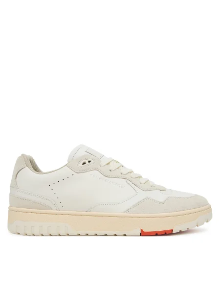 Tommy Hilfiger Sneakersy Th Basket Better Mix Écru