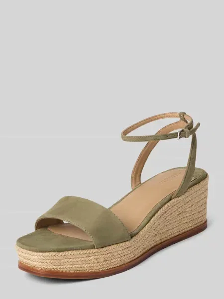 Espadryle Lauren Ralph Lauren na koturnie z logo