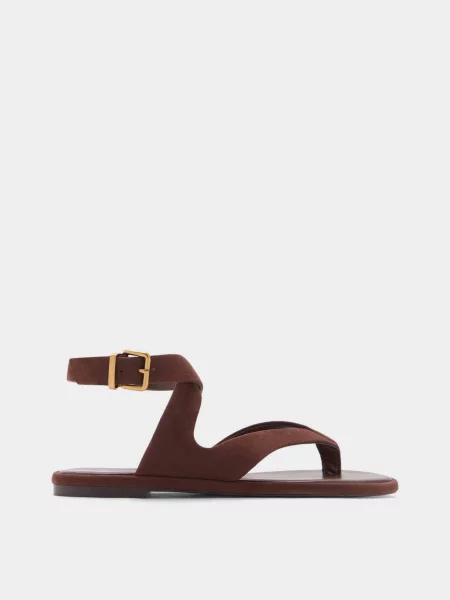 Шкіряні Сандалії MANGO коричневий