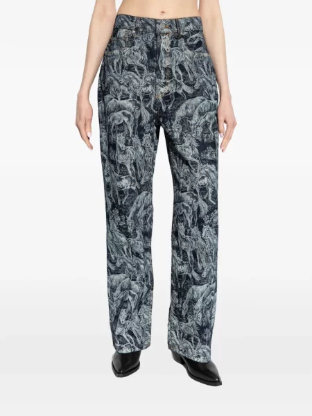 Blugi Allsaints cu imagine albastru