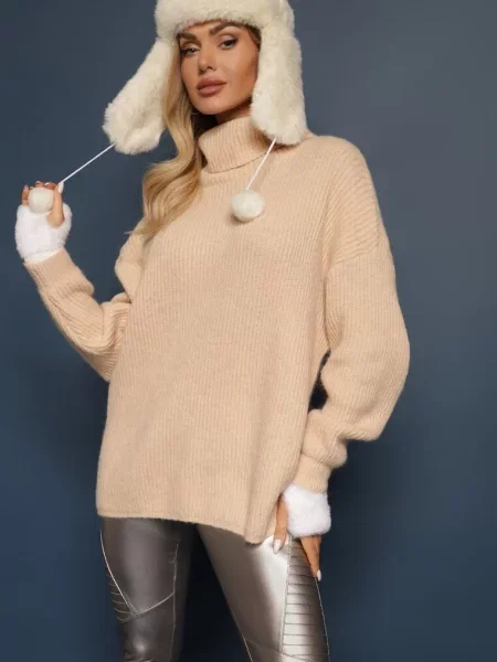Golf Oversize Malia beżowy