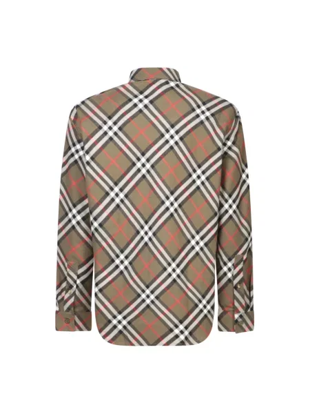 Koszula Burberry w kratę zielona