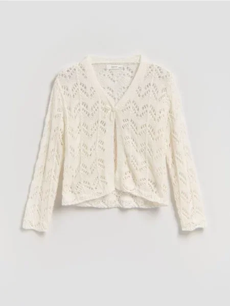 Reserved Трикотажний кардиган кремовий 