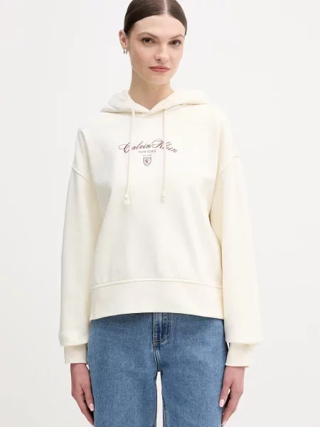Dukserica Calvin Klein Jeans bež