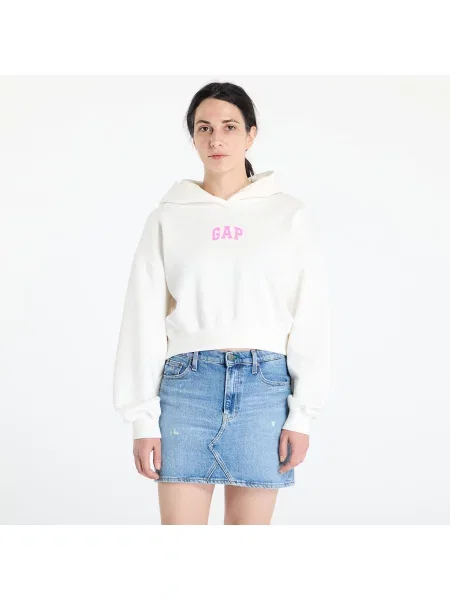 Суичър с качулка Gap бяло