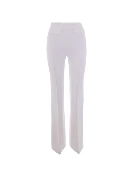 Pantaloni Elisabetta Franchi evazate alb