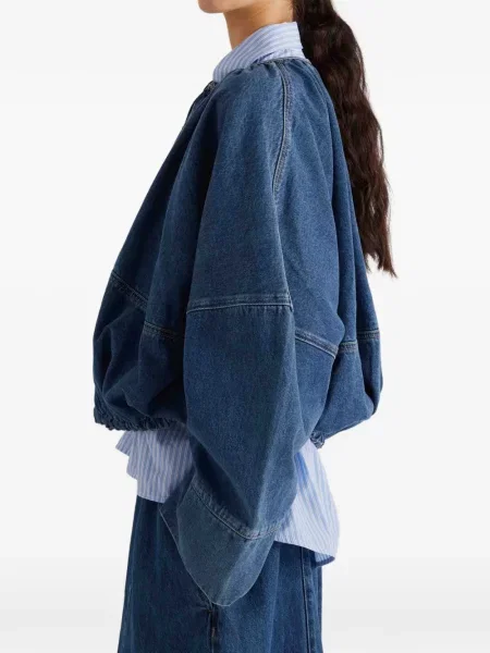 Długa kurtka Meimeij niebieska