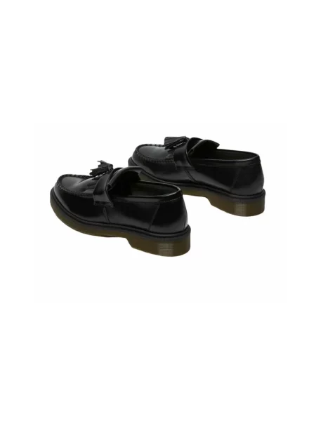 Półbuty Dr. Martens skórzane z frędzli czarne