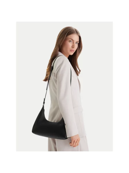 Calvin Klein Дамска чанта Emblem Aop Perfor Lthr Bag черен