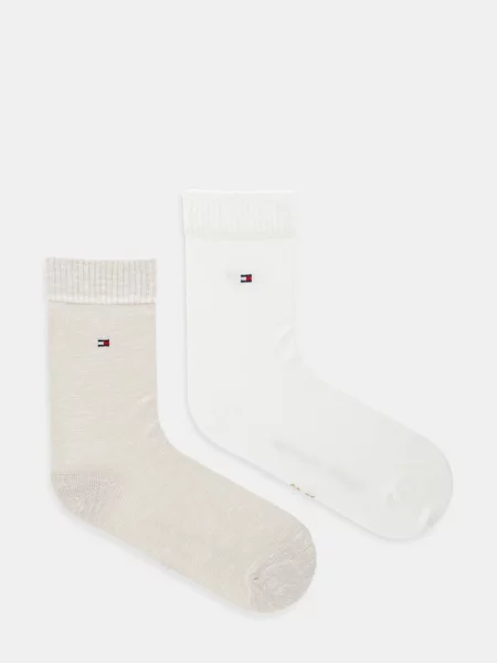 Чорапи Tommy Hilfiger 2 чифта бежово