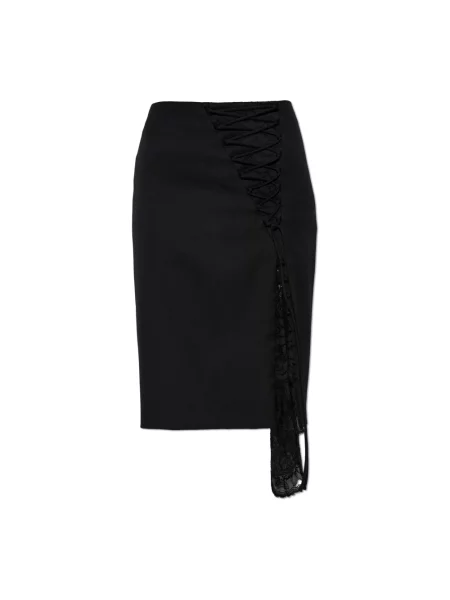 Spódnica Alexander Mcqueen wełniana czarna