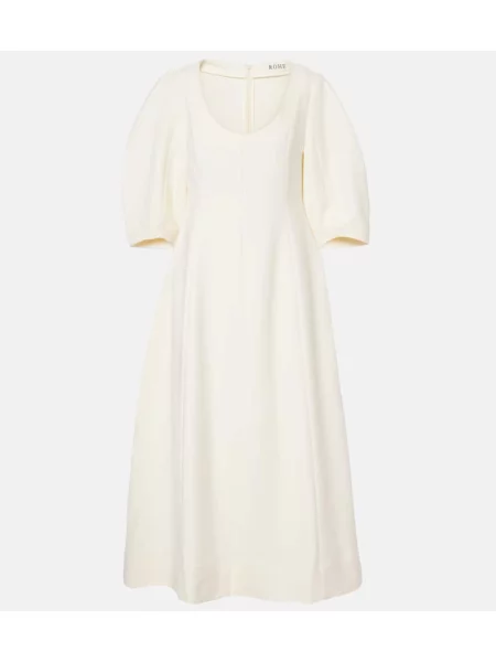 Rochie midi Róhe până la genunchi de costum alb