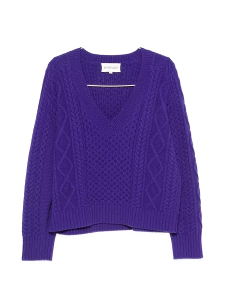 Pulover Bompard cu decolteu în V violet