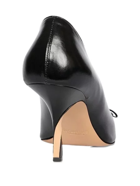 Pantofi cu toc Jacquemus cu funde negru