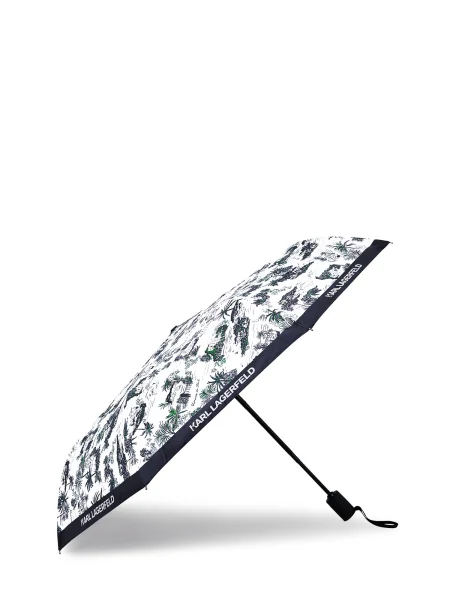 Karl Lagerfeld Kišobran Villa De Vigie zelena / crna bijela