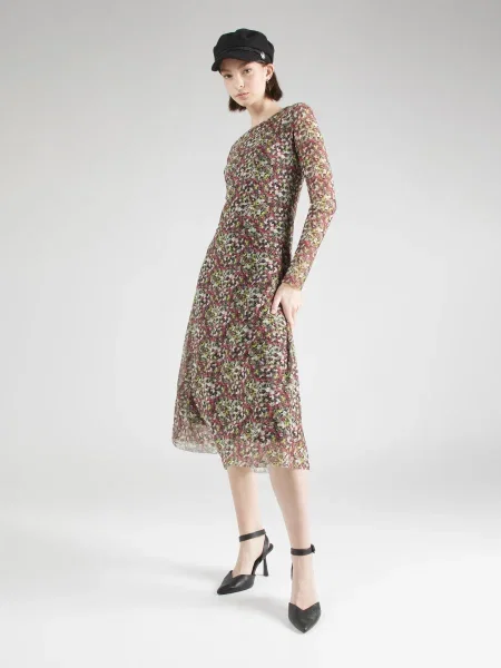 CATWALK JUNKIE Rochie verde kiwi / verde închis / roșu alb
