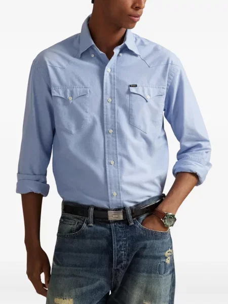 Ριγέ polo Polo Ralph Lauren με κουκούλα με αυτόγραφο λευκό