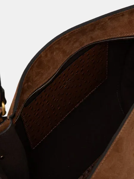 GIANNI CHIARINI Shopper táska Bloom | hasított bőr barna