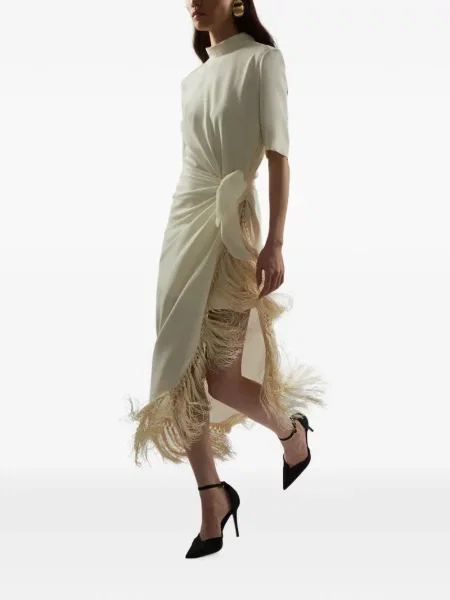 Rochie midi Taller Marmo cu franjuri